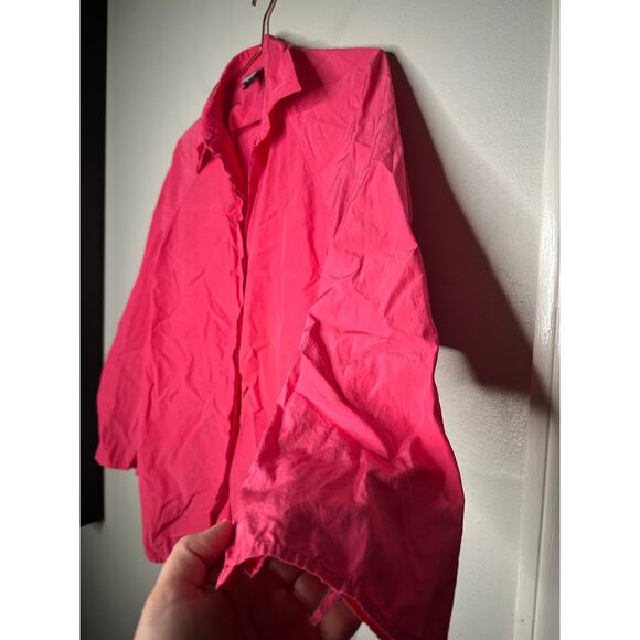 TOMMY HILFIGER Pink Button Front Silk Collared Neckline Explorer Shirt Size 34 - Picture 5 of 13